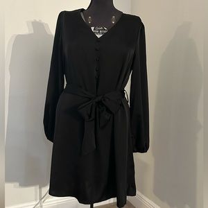 Pretty Garden tunic dress black satin